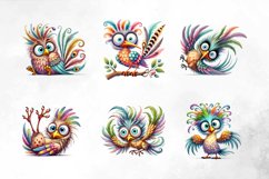 Watercolor Funny Birds Sublimation Product Image 3
