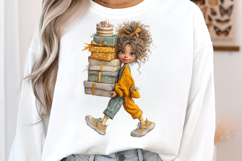 Watercolor Funny Birthday Girls Clipart Product Image 3