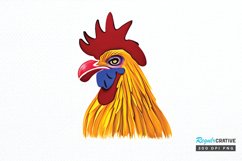 Watercolor Funny Chicken PNG Clipart Product Image 1