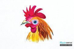 Watercolor Funny Chicken PNG Clipart Product Image 1