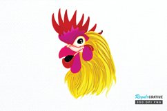 Watercolor Funny Chicken PNG Clipart Product Image 1