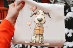 Watercolor Funny Dogs Clipart, 4 Animal Sublimation Design Product Image 2