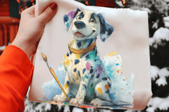Watercolor Funny Dogs Clipart, 4 Animal Sublimation Design Product Image 2