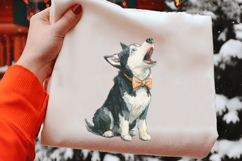 Watercolor Funny Dogs Clipart, 4 Animal Sublimation Design Product Image 2