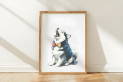 Watercolor Funny Dogs Clipart, 4 Animal Sublimation Design Product Image 3