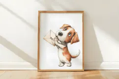 Watercolor Funny Dogs Clipart, 4 Animal Sublimation Design Product Image 3