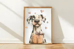 Watercolor Funny Dogs Clipart, 4 Animal Sublimation Design Product Image 3