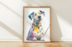Watercolor Funny Dogs Clipart, 4 Animal Sublimation Design Product Image 3