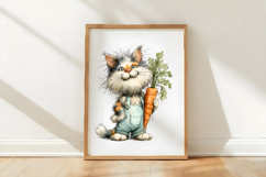Watercolor Funny Easter Cat Clipart Product Image 3