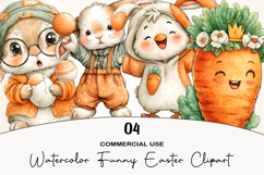 Watercolor Funny Easter Clipart Product Image 1