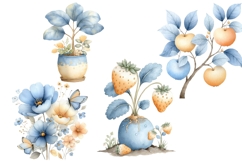 Watercolor Garden Clipart Product Image 3