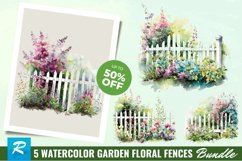 Watercolour art,spring flowers png,spring garden,fence clip art,floral fence,watercolor clipart,garden png,Art Journal png