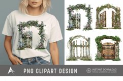 Watercolor Garden Gate Clipart Product Image 1
