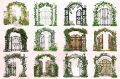 Watercolor Garden Gate Clipart Bundle Product Image 2