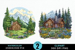 Watercolor Garden Lawns Clipart Bundle Product Image 3