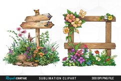 Watercolor Garden Signs Clipart Product Image 1