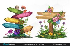 Watercolor Garden Signs Exquisite Clipart Product Image 1