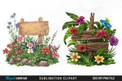 Watercolor Garden Signs Clipart Product Image 1