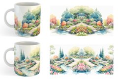 Watercolor Gardens and flowers | Mug sublimation design Product Image 3