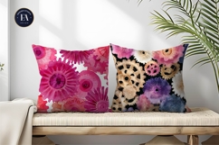Gear Flowers Watercolor Seamless Pattern Digital Paper Product Image 2