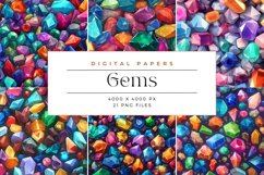 21 Watercolor Gems Background Product Image 2