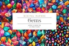21 Watercolor Gems Background Product Image 4