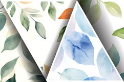 Watercolor Gentle Leaves Digital Paper, Leaf Texture Pattren Product Image 3