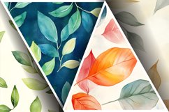 Watercolor Gentle Leaves Digital Paper, Leaf Texture Pattren Product Image 3