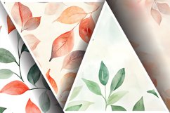 Watercolor Gentle Leaves Digital Paper, Leaf Texture Pattren Product Image 3
