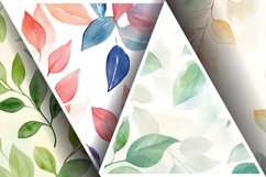 Watercolor Gentle Leaves Digital Paper, Leaf Texture Pattren Product Image 3