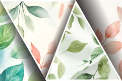 Watercolor Gentle Leaves Digital Paper, Leaf Texture Pattren Product Image 3