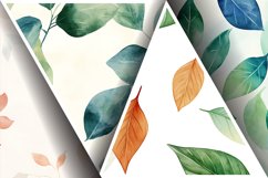 Watercolor Gentle Leaves Digital Paper, Leaf Texture Pattren Product Image 3