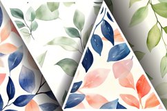 Watercolor Gentle Leaves Digital Paper, Leaf Texture Pattren Product Image 3