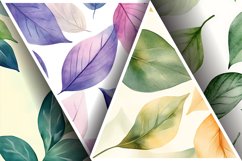 Watercolor Gentle Leaves Digital Paper, Leaf Texture Pattren Product Image 3