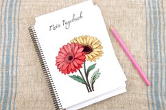 Watercolor Gerbera Flowers Clipart Bundle Product Image 4