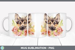 Bundle of six Wild Flowers German Shepherds Mug Wrap designs.