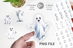 Sticker Watercolor Ghost Product Image 1