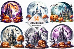 Watercolor Halloween Fairy House Sublimation Bundle Product Image 1
