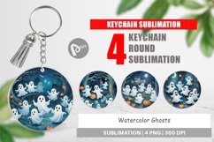 Keychain Watercolor Ghosts Product Image 1