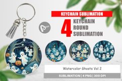 Keychain Watercolor Ghosts Product Image 1