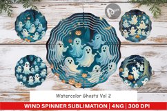 Wind Spinner Watercolor Ghosts Product Image 1