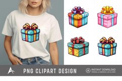 Watercolor Gift Boxes Clipart Product Image 1