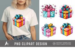 Watercolor Gift Boxes Clipart Product Image 1