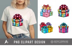 Watercolor Gift Boxes Clipart Product Image 1