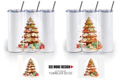Watercolor Gingerbread Tree | Tumbler Sublimation Wrap Product Image 3