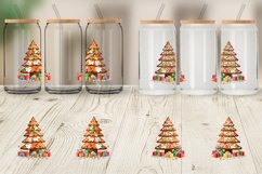 Watercolor Gingerbread Tree Glass Can Wraps Product Image 3