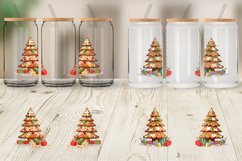 Watercolor Gingerbread Tree Glass Can Wraps Product Image 4