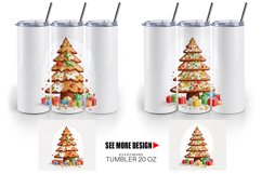 Watercolor Gingerbread Tree | Tumbler Sublimation Wrap Product Image 5