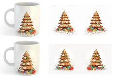Watercolor Gingerbread Tree | Mug sublimation design Product Image 4