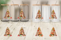 Watercolor Gingerbread Tree Glass Can Wraps Product Image 5